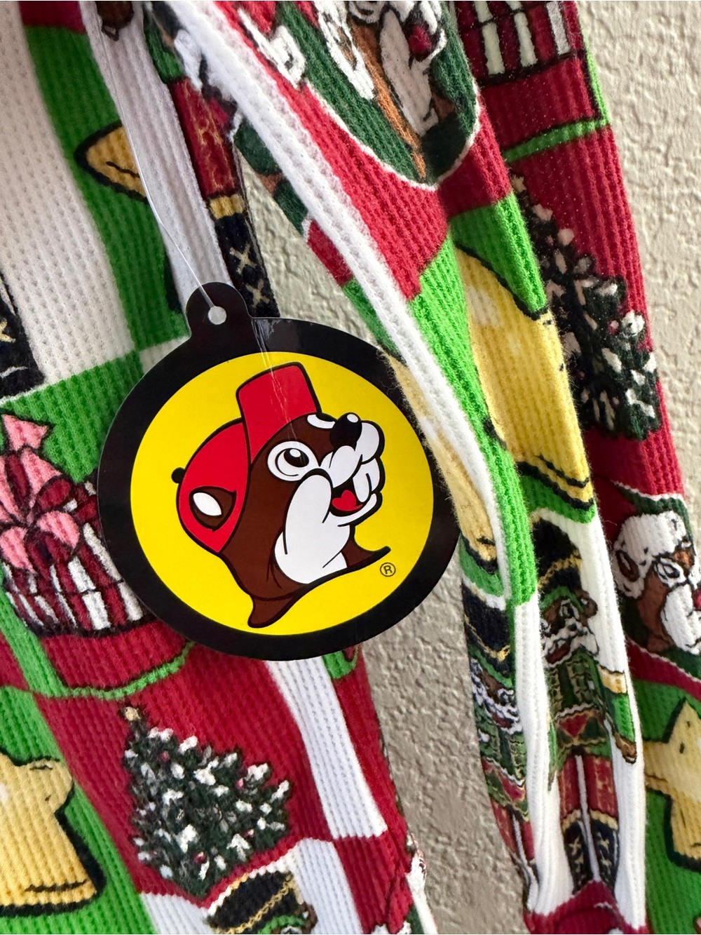 Buc-ee's Christmas Onesie Youth L Unisex Nutcracker Pajamas NWT Butt Flap - Picture 3 of 4